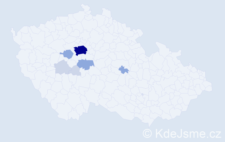 Příjmení: 'Tingl', počet výskytů 22 v celé ČR