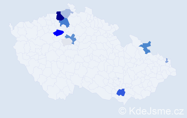 Příjmení: 'Grisa', počet výskytů 26 v celé ČR