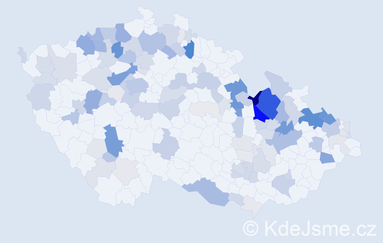 Příjmení: 'Reichlová', počet výskytů 481 v celé ČR