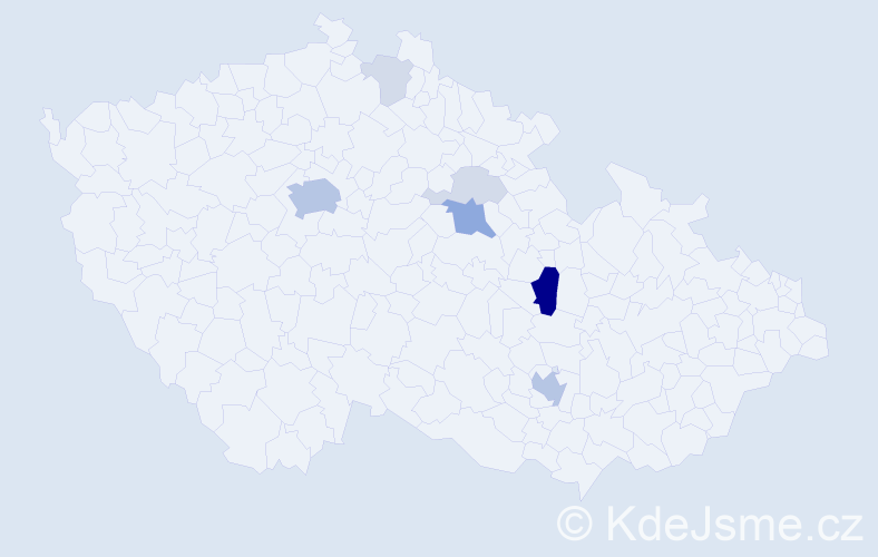 Příjmení: 'Klemša', počet výskytů 26 v celé ČR