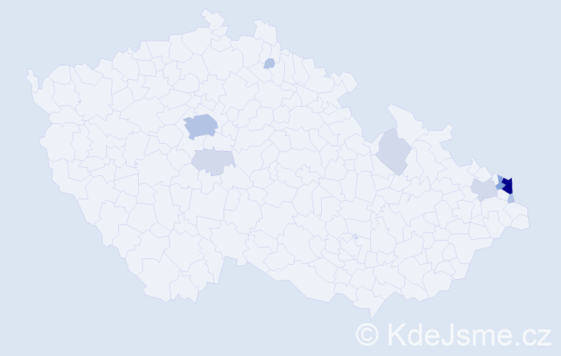 Příjmení: 'Podstawková', počet výskytů 29 v celé ČR