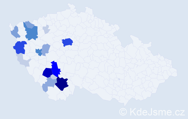 Příjmení: 'Lafatová', počet výskytů 66 v celé ČR