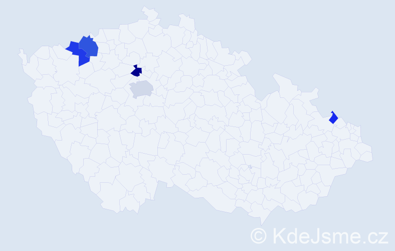 Příjmení: 'Möbius', počet výskytů 11 v celé ČR