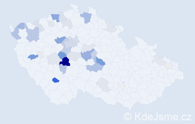 Příjmení: 'Hulínská', počet výskytů 103 v celé ČR