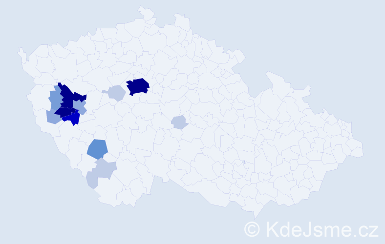 Příjmení: 'Dražský', počet výskytů 53 v celé ČR