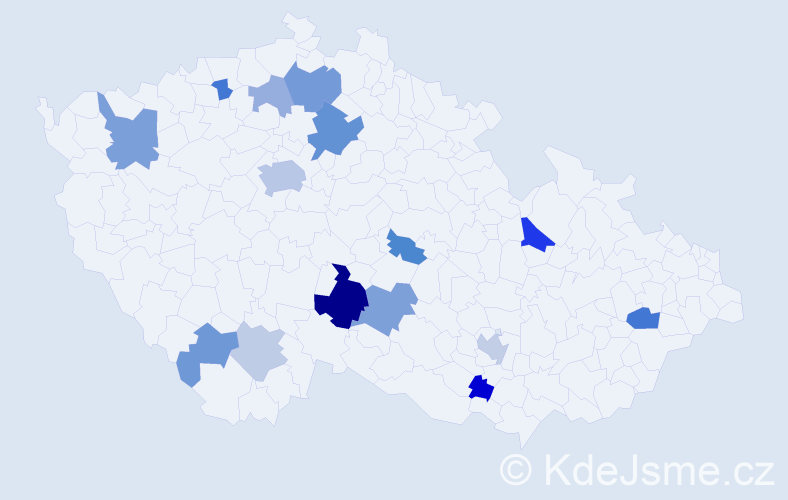 Příjmení: 'Cabaj', počet výskytů 32 v celé ČR