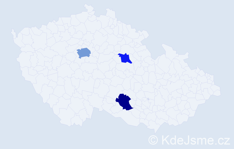 Příjmení: 'Votinská', počet výskytů 5 v celé ČR