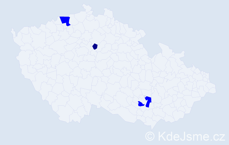 Příjmení: 'Kukuš', počet výskytů 4 v celé ČR