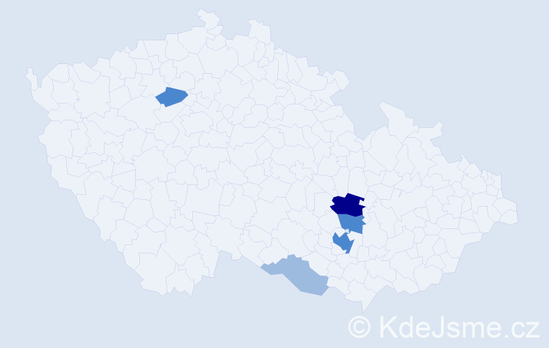 Příjmení: 'Zarboch', počet výskytů 11 v celé ČR