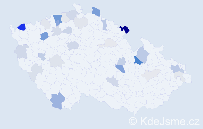 Příjmení: 'Baníková', počet výskytů 97 v celé ČR