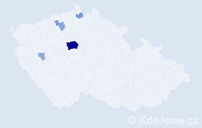 Příjmení: 'Saic', počet výskytů 18 v celé ČR