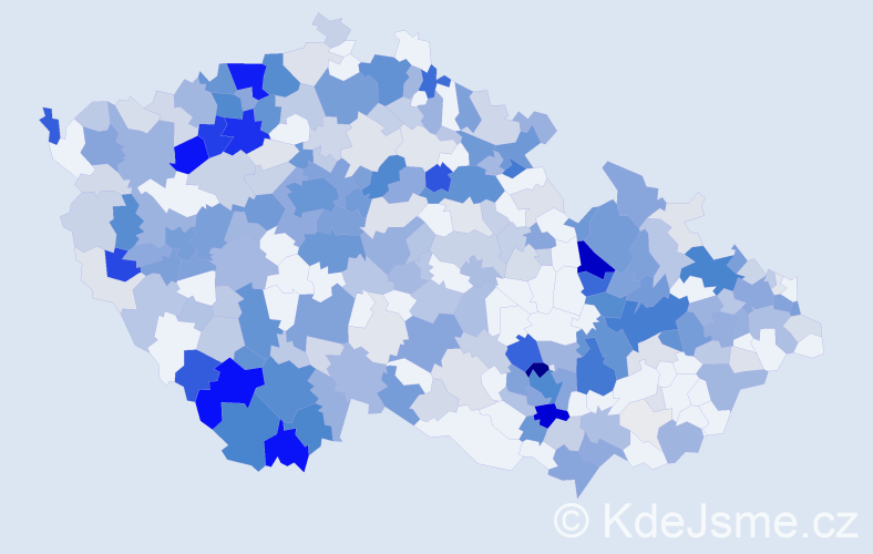 Příjmení: 'Wagner', počet výskytů 1326 v celé ČR