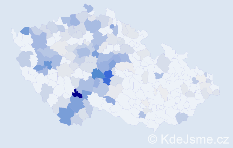 Příjmení: 'Nekolová', počet výskytů 631 v celé ČR