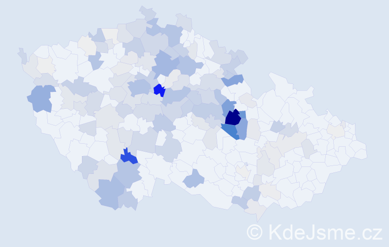 Příjmení: 'Vomáčková', počet výskytů 620 v celé ČR