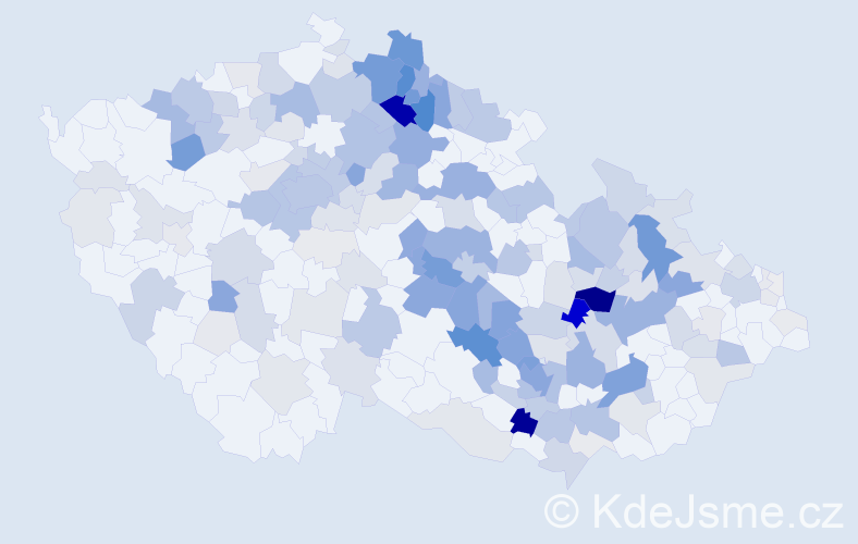 Příjmení: 'Mazánková', počet výskytů 768 v celé ČR