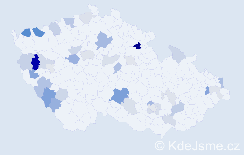 Příjmení: 'Kriška', počet výskytů 78 v celé ČR