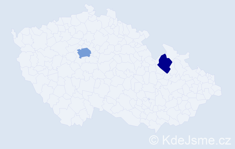 Příjmení: 'Cvetkovská', počet výskytů 4 v celé ČR