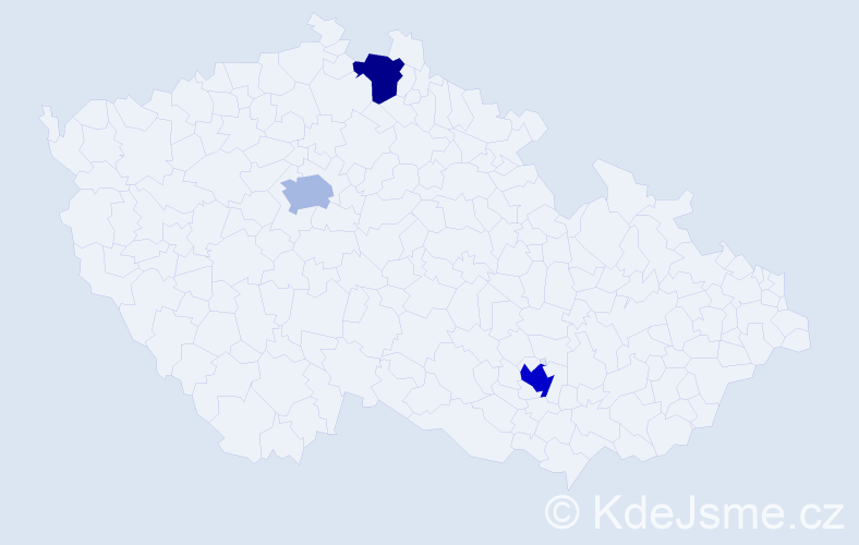 Příjmení: 'Korlat', počet výskytů 4 v celé ČR