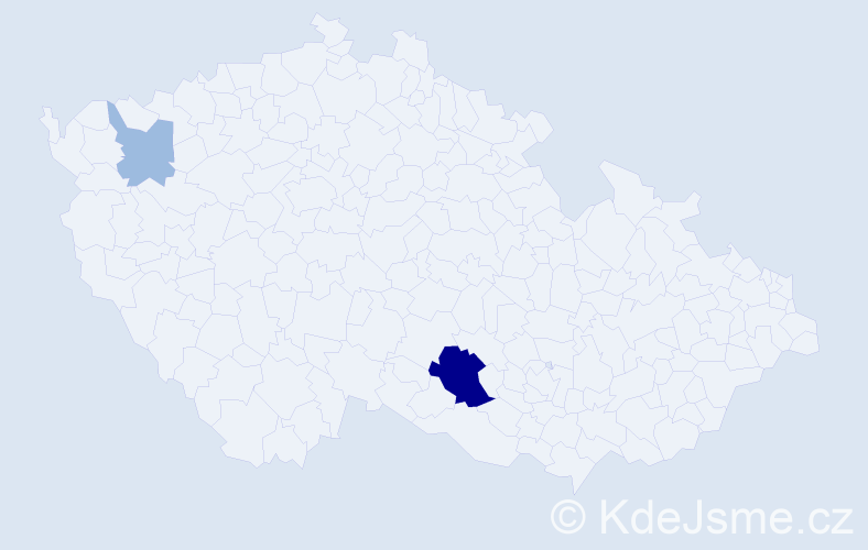 Příjmení: 'Krasevych', počet výskytů 5 v celé ČR