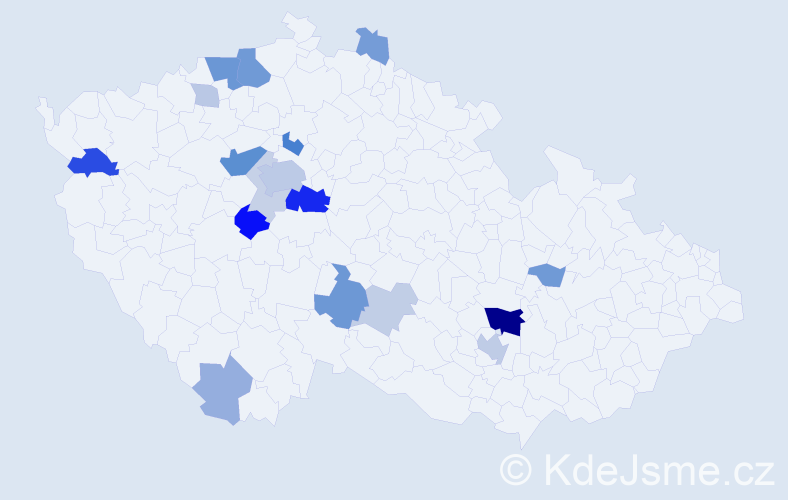 Příjmení: 'Hoppe', počet výskytů 51 v celé ČR