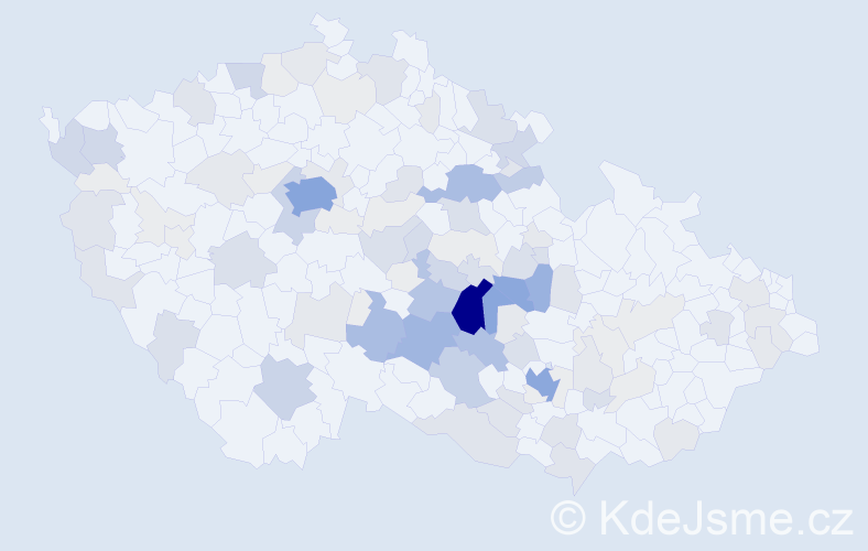 Příjmení: 'Poul', počet výskytů 435 v celé ČR
