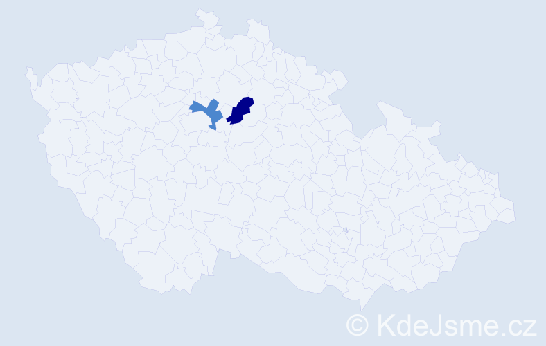 Příjmení: 'Biljaková', počet výskytů 2 v celé ČR