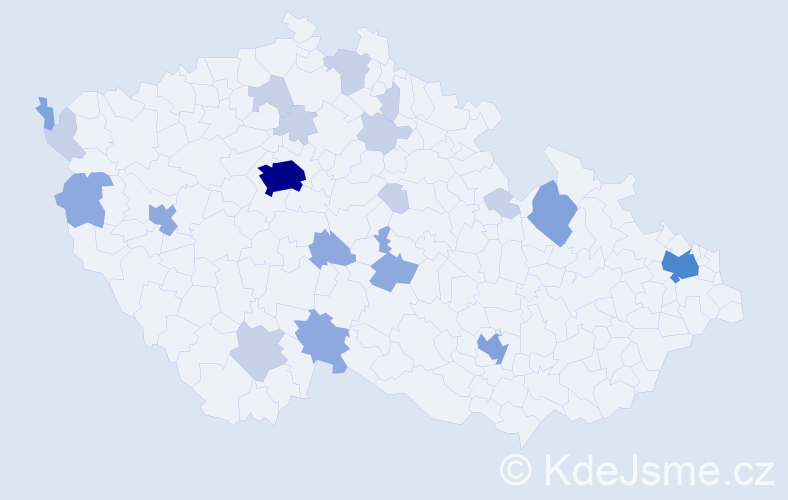 Příjmení: 'Svitlyk', počet výskytů 46 v celé ČR