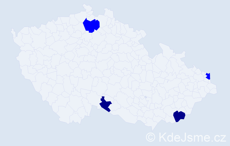 Příjmení: 'Kratková', počet výskytů 6 v celé ČR