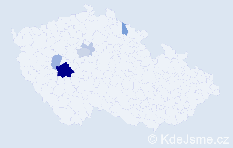 Příjmení: 'Karabynosh', počet výskytů 17 v celé ČR