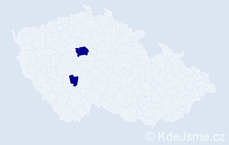 Příjmení: 'Klingenberg', počet výskytů 2 v celé ČR