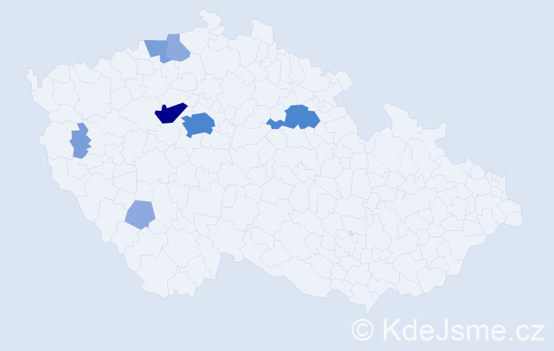 Příjmení: 'Bocksteffel', počet výskytů 19 v celé ČR