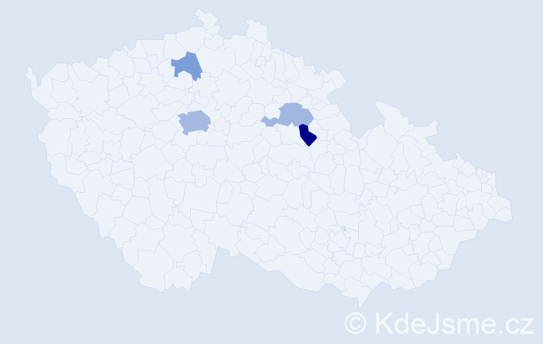 Příjmení: 'Arsenjev', počet výskytů 9 v celé ČR