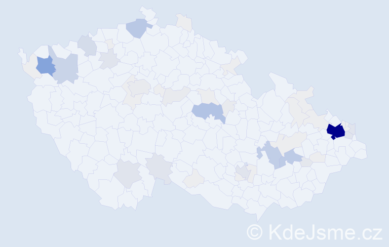 Příjmení: 'Polhoš', počet výskytů 278 v celé ČR
