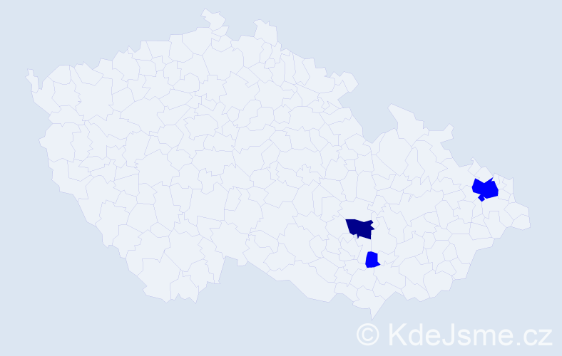 Příjmení: 'Kleka', počet výskytů 14 v celé ČR