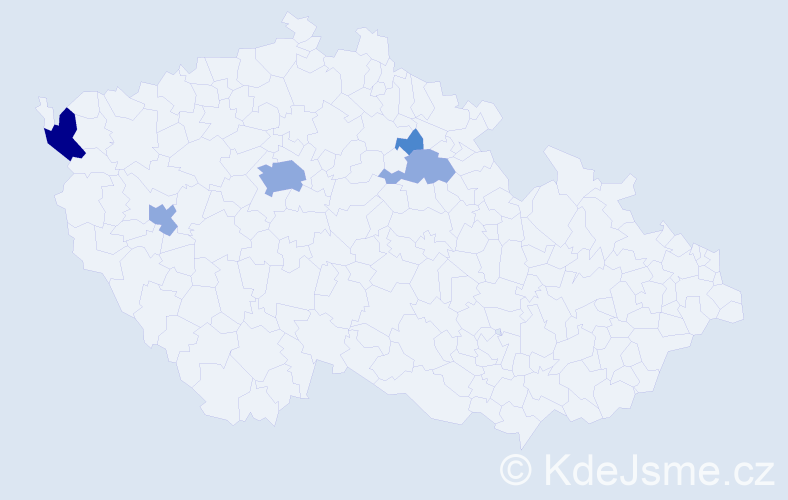 Příjmení: 'Sinai', počet výskytů 10 v celé ČR