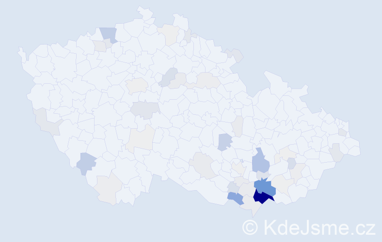 Příjmení: 'Chludilová', počet výskytů 228 v celé ČR