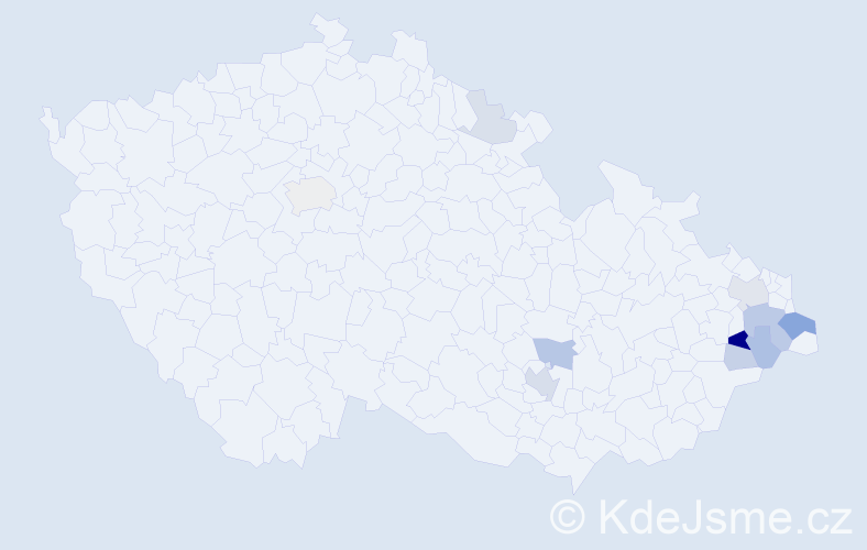 Příjmení: 'Korniová', počet výskytů 26 v celé ČR