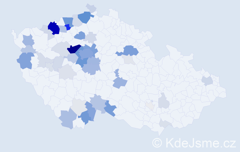 Příjmení: 'Doksanská', počet výskytů 213 v celé ČR