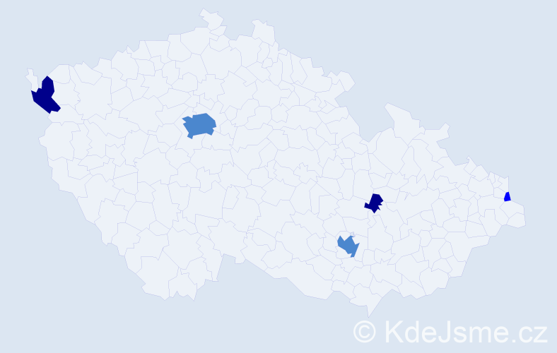 Příjmení: 'Kasarová', počet výskytů 10 v celé ČR