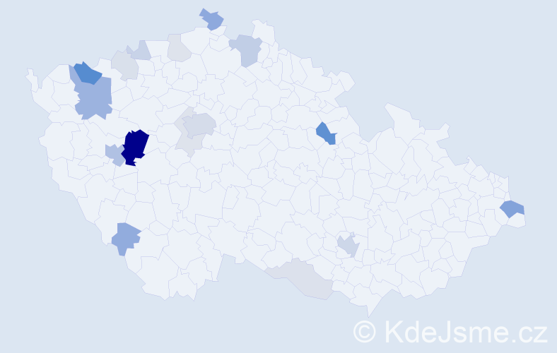 Příjmení: 'Kleinhampl', počet výskytů 61 v celé ČR