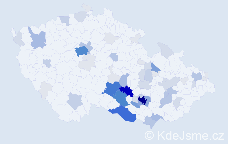 Příjmení: 'Střecha', počet výskytů 247 v celé ČR