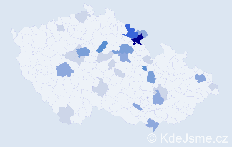 Příjmení: 'Ruferová', počet výskytů 74 v celé ČR