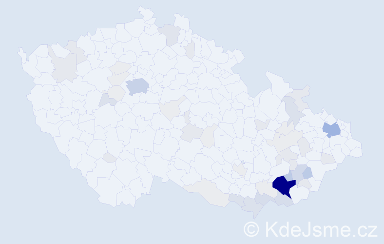 Příjmení: 'Grebeníček', počet výskytů 209 v celé ČR