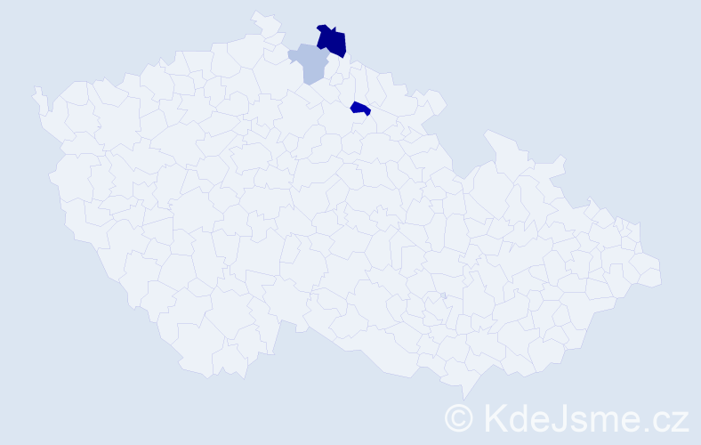 Příjmení: 'Woide', počet výskytů 4 v celé ČR