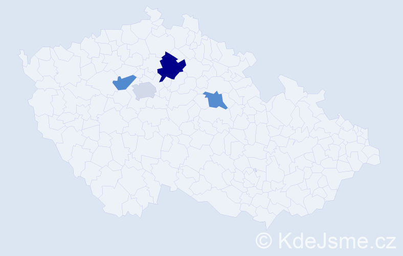 Příjmení: 'Karkhut', počet výskytů 5 v celé ČR