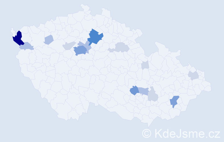 Příjmení: 'Dinga', počet výskytů 48 v celé ČR