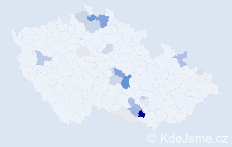 Příjmení: 'Loubková', počet výskytů 75 v celé ČR