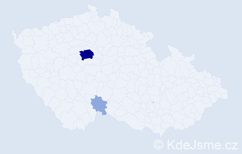 Příjmení: 'Katra', počet výskytů 6 v celé ČR