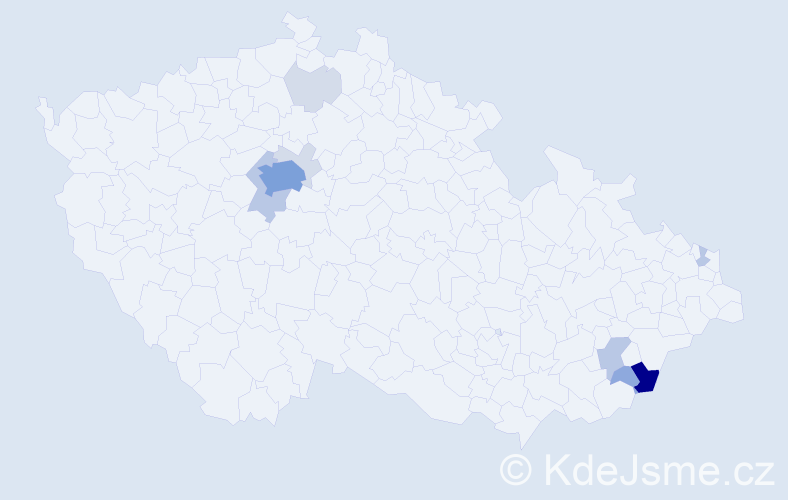 Příjmení: 'Sába', počet výskytů 34 v celé ČR