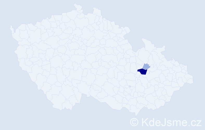 Příjmení: 'Biharyjová', počet výskytů 7 v celé ČR